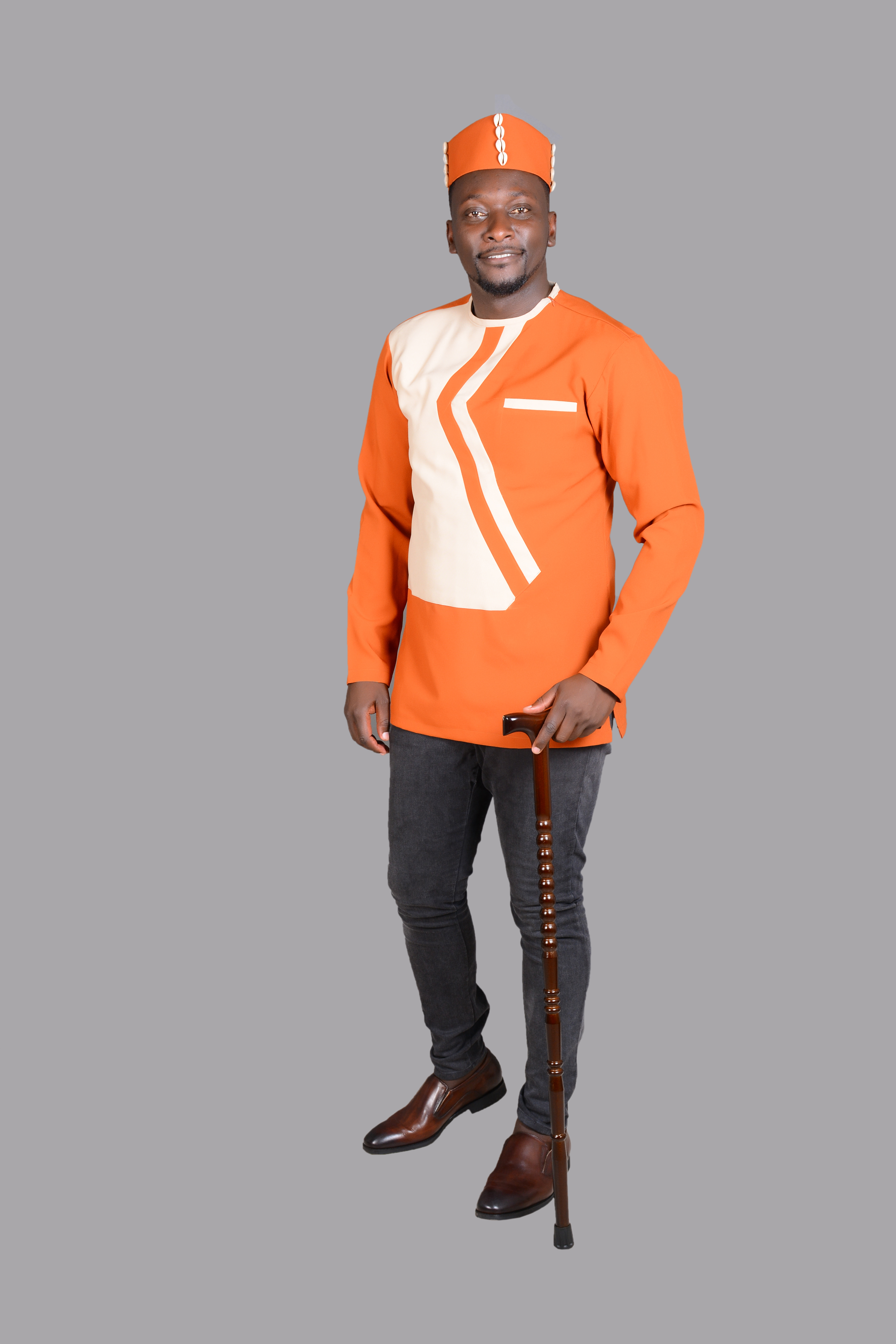 The Desert Trail - African Shirt - Rusty Brown